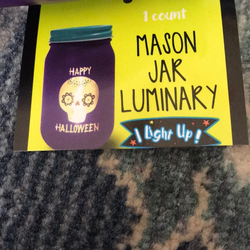 Happy Halloween Mason Jar Luminary Set of 2